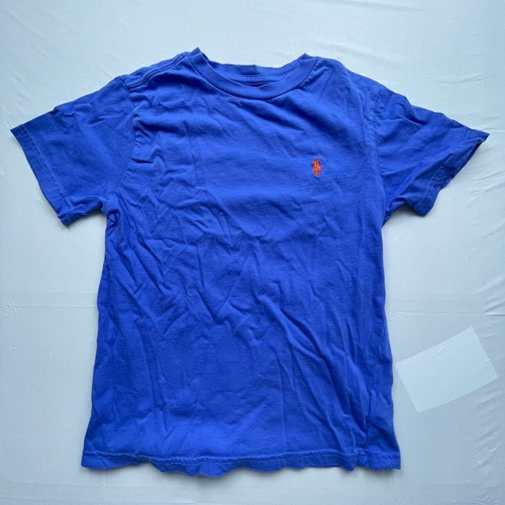 Polo RL Boys Blue T-shirt short sleeve Size Small (8)